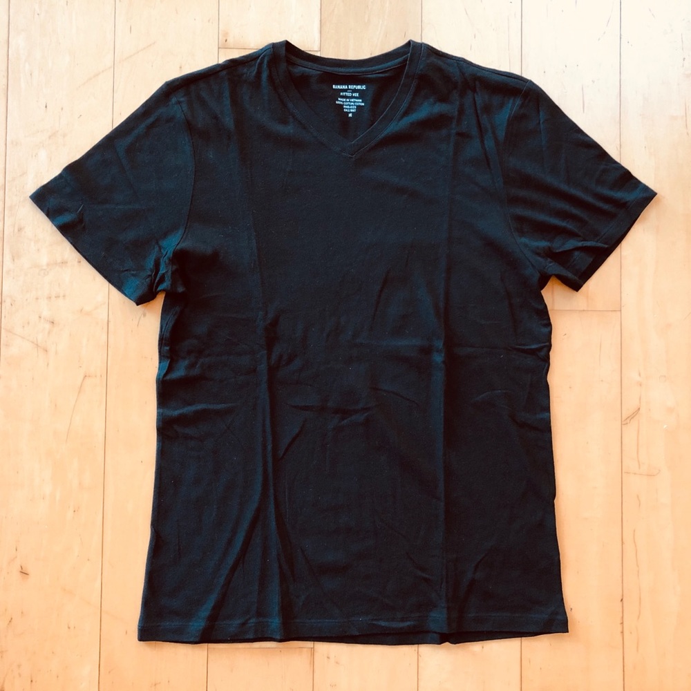 Banana Republic Fitted Vee V Neck T-Shirt